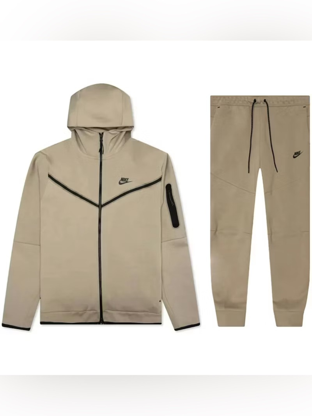 Nike Men's Full-Zip Tech Hoodie Jacket with Black Trim